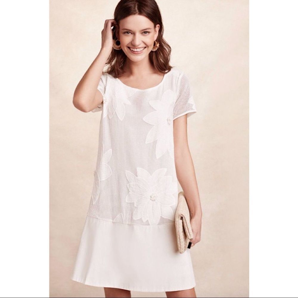 Anthro-maeve “Orchard” Beach Cotton Mini Dress